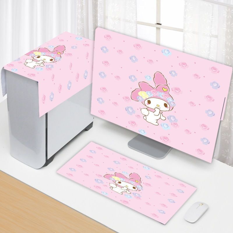 SANCENGQCBY Máy Tính Để Bàn Chống Bụi 27 / Inch Bộ Ba Mảnh Màn Hình Cong 80cm Vỏ Bụi Bàn Phím Vỏ Máy Chủ Vải