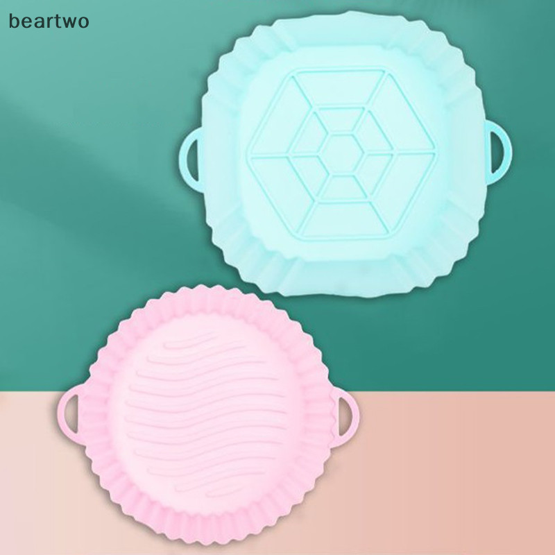< Beartwo > Giỏ đựng nồi chiên không khí bằng silicon lót lò nướng an toàn chống dính Phụ kiện khay nướng bánh đẹp