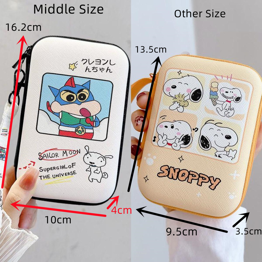 Túi đựng tiện ích sạc Snoopy|Túi ngân hàng điện|Túi du lịch tiện ích có dây thun