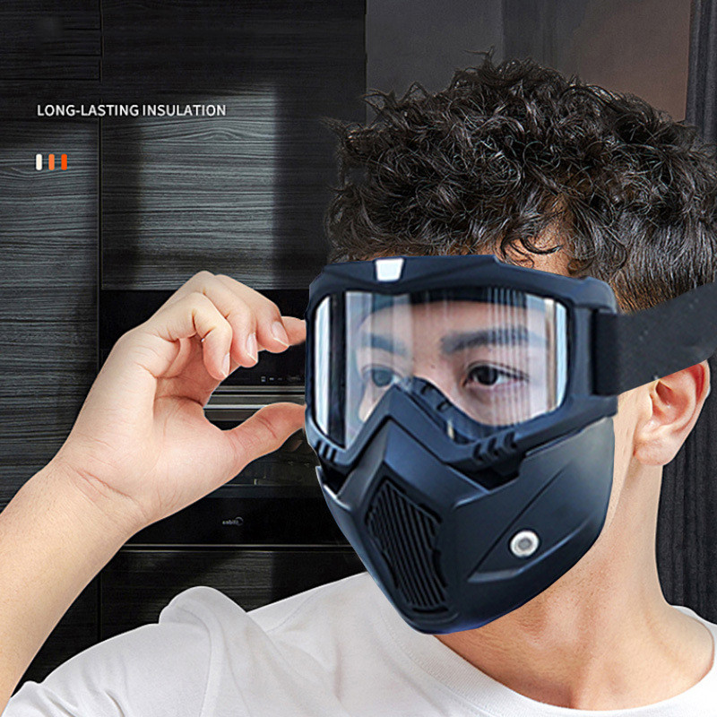 Bộ kính bảo hộ cao cấp xe máy，Kính đi xe đạp，tấm che mũ bảo hiểm thể thao，Chống gió, chống bụi, răng nanh