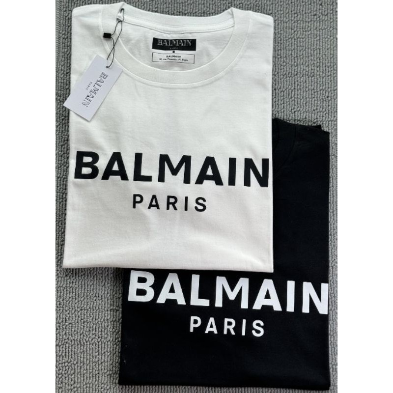 Balm Letter logo In Hình Mùa Hè Cotton Nguyên Chất Thoáng Khí Unisex Áo Thun Cổ Nhãn + Thẻ