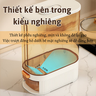 Thùng đựng gạo Myd.23, mở nắp dễ dàng, lấy gạo tự động, tiết kiệm thời gian sử dụng