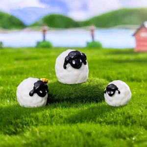 Mới Cừu Nhỏ Nhà Rêu Micro Phong Cảnh Làm Vườn Trang Trí Máy Tính Để Bàn Mini Trang Trí DIY Vườn Cảnh Quan Trang Trí Phụ Kiện Nhựa Thủ Công