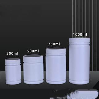 Spot 300 500 750 1000ml chai tre pe thùng tre trắng miệng rộng kín bao bì