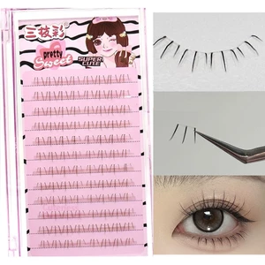 Dung Tích Lớn Mèo Móng Vuốt Dưới Lông Mi Giả Phân Đoạn Cụm Đơn Trong Suốt Thân Mô Phỏng Truyện Tranh Người Mới Hạ Lông Mi Giả