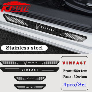 4 Vinfast Xe Ô Tô Thép Không Gỉ Ngưỡng Dải Kim Loại Chào Mừng Bàn Đạp Trang Trí Tự Động Tạo Kiểu Miếng Dán Cho Vinfast Lux A Fadil Tổng Thống SA VF E34 Phụ Kiện