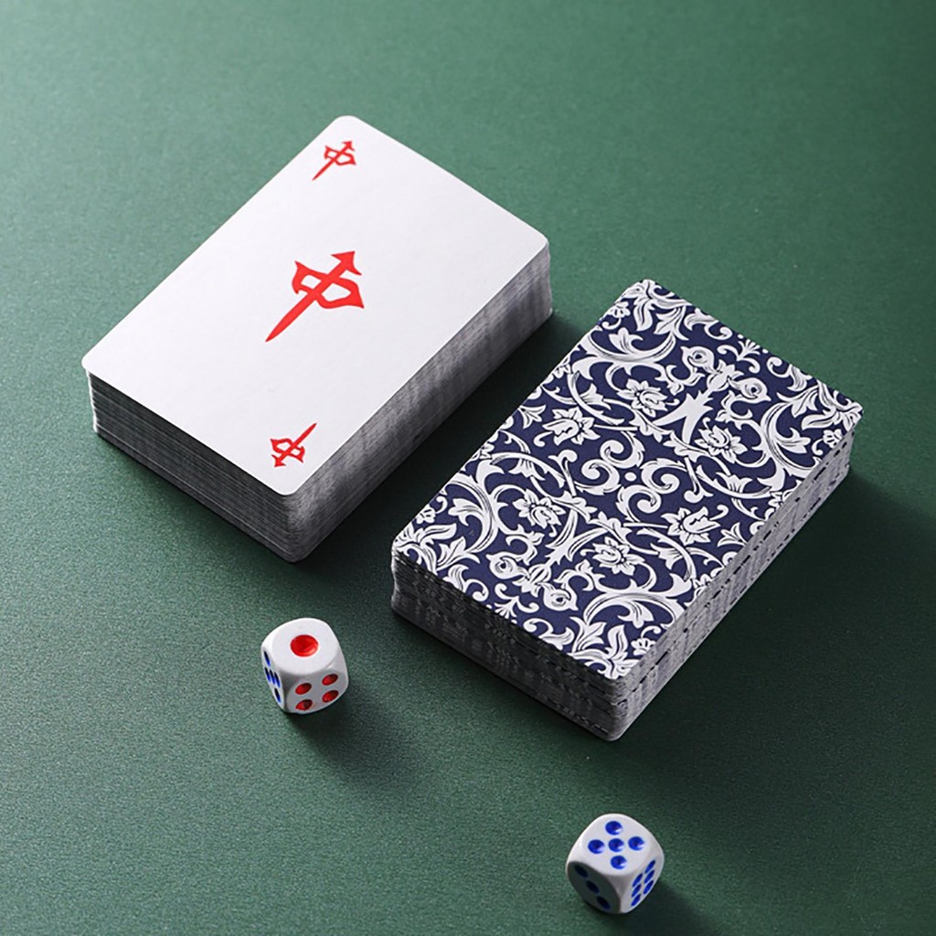 Bộ thẻ mạt chược Trung Quốc 144 tờ Thẻ chơi mạt chược dày Poker Trò chơi du lịch sáng tạo dành cho người lớn solekvn