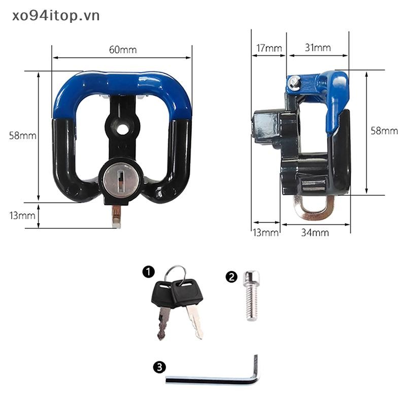 Mũ bảo hiểm xe máy Xoitop Khóa chống trộm Mũ bảo hiểm Khóa an ninh với 2 phím và dụng cụ lắp đặt Phụ kiện xe máy VN