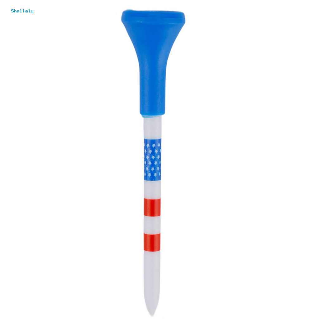 Nâng Bóng Golf Tee Shot Độ Chính Xác Golf Tee Hoa Kỳ Họa Tiết Cờ Nhựa Không Thể Phá Vỡ Tee Golf Giảm Ma Sát Quay Bên Dài Số Lượng Lớn Tee Cho Gói Phụ Kiện Golf
