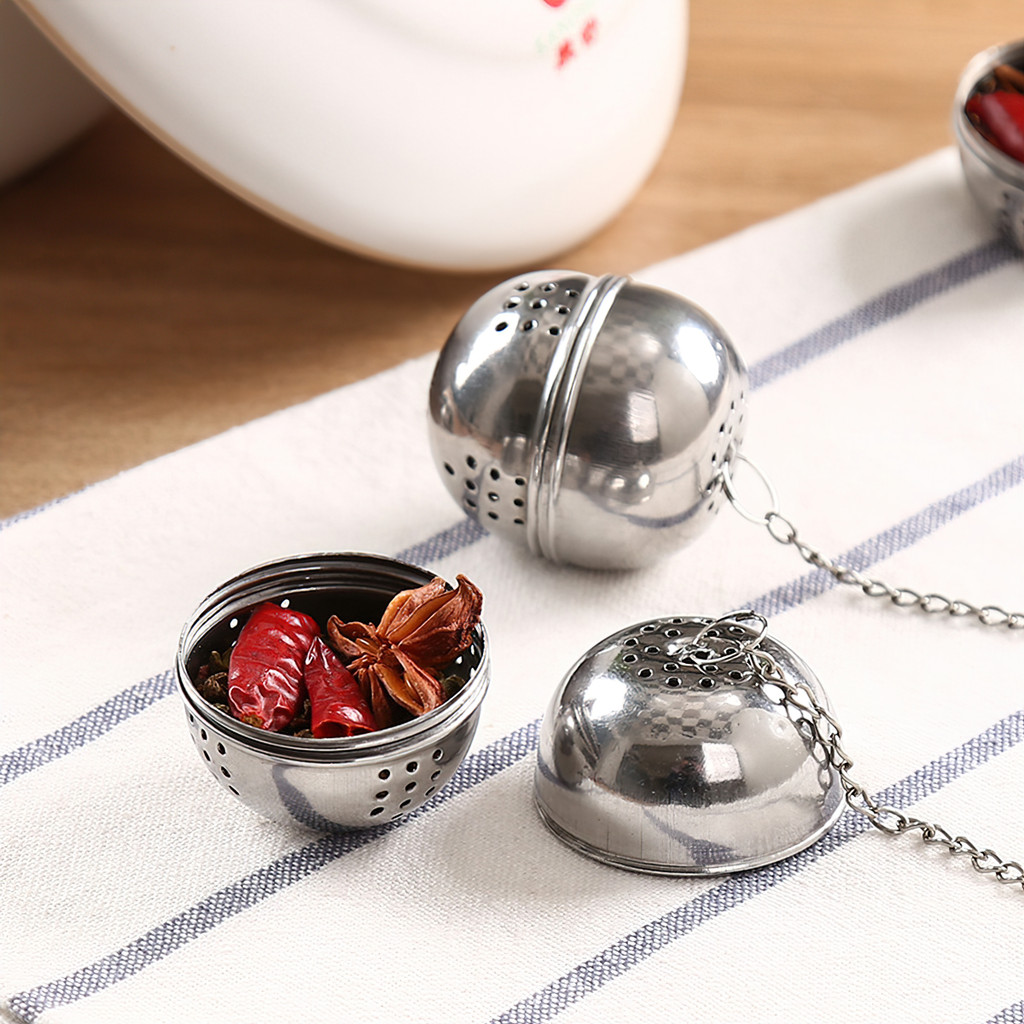Quả Cầu Inox Pha Hãm Uống Trà - Lọc Gia Vị Nấu Ăn Đa Năng