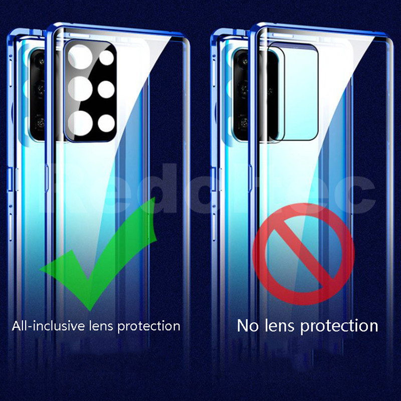Vỏ Realme 13 + 13 Plus 5G Bảo vệ toàn bộ ống kính Vỏ kim loại từ tính Realme13 + Realme 13 + 13Plus Kính mặt trước hai mặt Mặt sau Vỏ điện thoại toàn thân có khóa