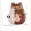 Ba lô Capybara AWNGD, Túi đi học Capybara nhẹ bằng Nylon, Ba lô mẫu giáo hoạt hình nhiều lớp dung tích lớn