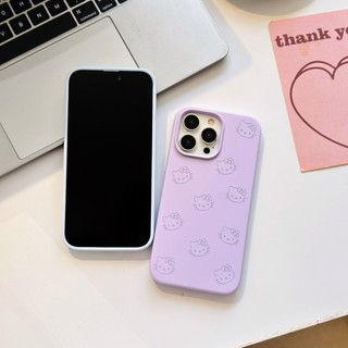 Ốp điện thoại silicon lỏng hình mèo Hello Kitty hoạt hình dễ thương cho iPhone 17Promax 16 Pro Max 12 13 14 15 Promax 11 Vỏ di động nữ tính ngọt ngào chống sốc