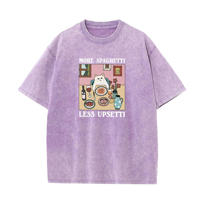 Áo Thun Spaghetti Hip Hop In Hình Nam, Oversize, Cotton