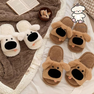 Xixitiao Cotton Dép Chó Con Nam Nữ Thường Ngày Trong Nhà Ấm Áp Cặp Đôi