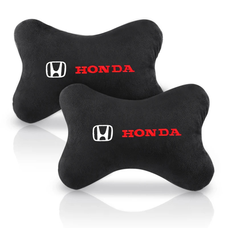 2 Chiếc Gối Cổ Ô Tô Cả Hai Bên Da Pu Đơn Tựa Đầu Dành Cho Mugen Power Honda Civic Accord CRV Hrv Jazz Phụ Kiện