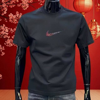 American Fashion Brand Printed Summer Short-Sleeved Men's and Women's T-shirt 2025 New Heavy Couple Bottoming Shirt 7urX