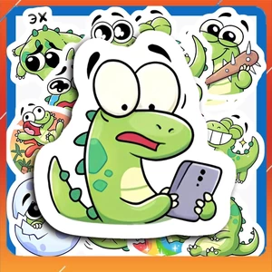 Hộp 24 Sticker HÌNH CÁ SẤU DỄ THƯƠNG Trang Trí Xe - Điện Thoại - Laptop - Nón Bảo Hiểm Gì Cũng In | MS: 000487