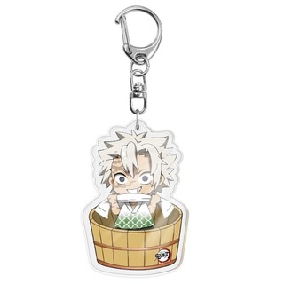 ( Mica trong acrylic) Móc khóa KIMETSU NO YAIBA ver THÙNG TẮM Thanh Gươm Diệt Quỷ in hình anime chibi_ĐH