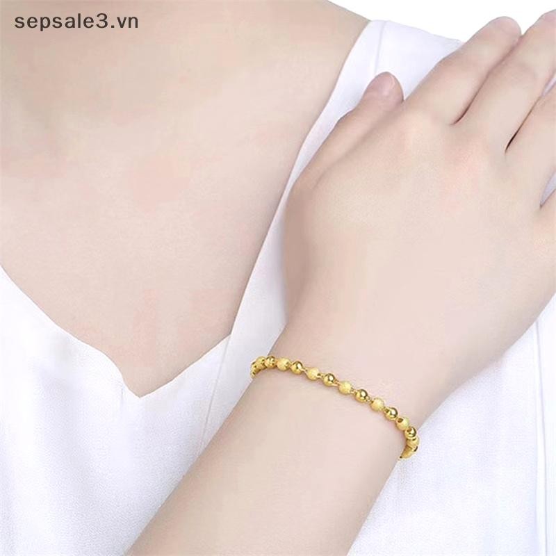 # sepsale # Vòng tay hạt mạ vàng mới dành cho nữ Vòng tay dây chuyền thời trang Quà tặng trang sức đám cưới.