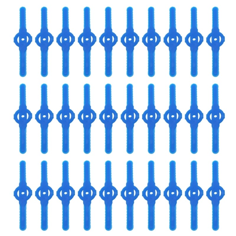 Wellb Bộ 30 lưỡi dao nhựa đáng tin cậy cho máy cắt cỏ và máy cắt cỏ không dây