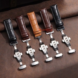 Dây đồng hồ da bò cao cấp 12-24mm chống thấm nước, khóa bướm, thay thế cho nhiều kích thước