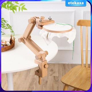 Cross Stitch Rack Khung Biến Gỗ Chuyên Nghiệp Đa Năng Thêu Hoop Giá Đỡ Có Kẹp Cho Phụ Kiện May Vá
