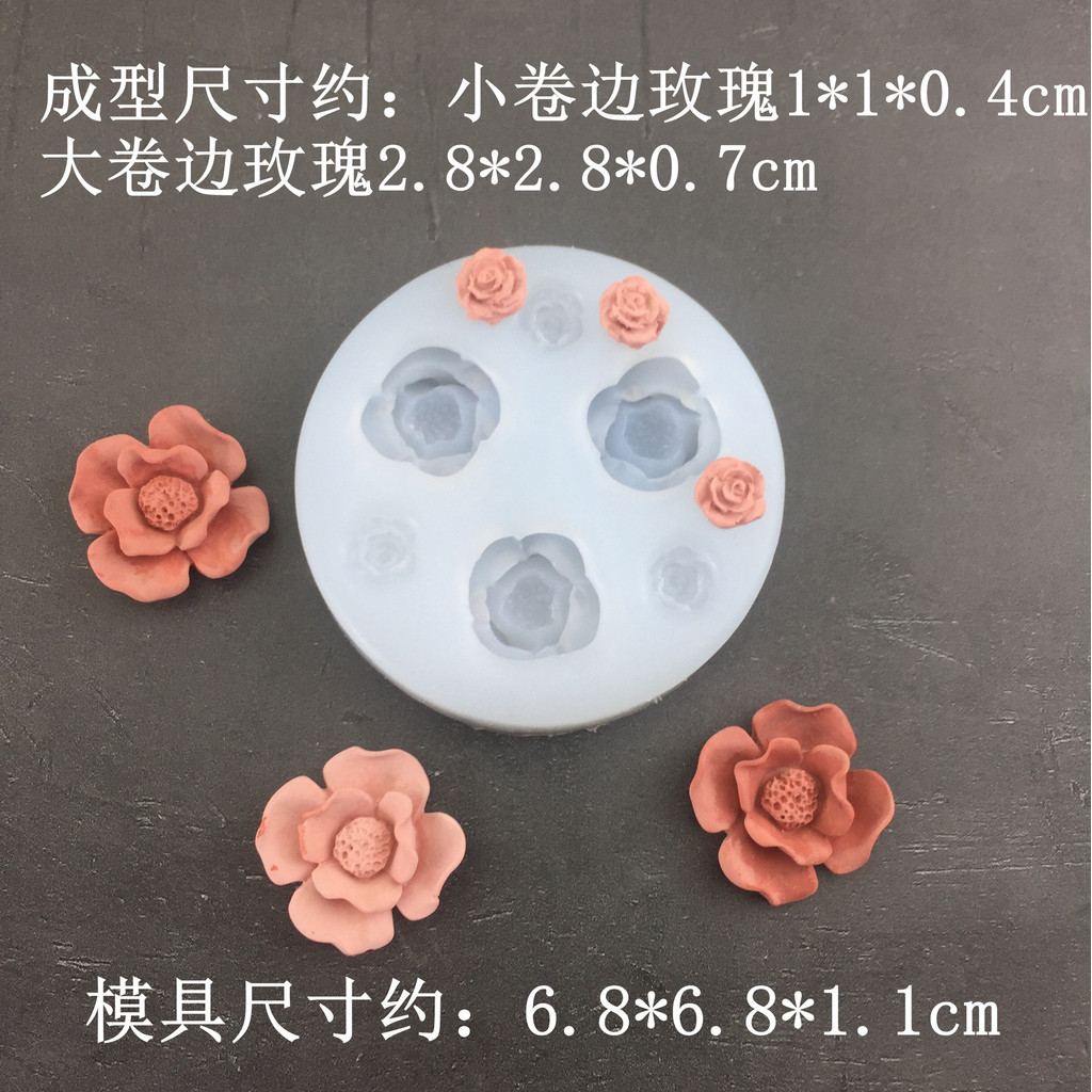Nhiều Hình Hoa Hồng Silicon, Socola Epoxy Mousse Trang Trí Bánh, Thạch Cao Thơm Nến, DIY Nướng Bánh
