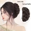 NORDICLIFE Bun Tóc Giả Nâu Lông Tơ, Màu Đen Tự Nhiên, Phù Hợp Cho Thời Trang
