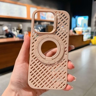 Đế tản nhiệt rỗng Vỏ điện thoại từ tính cho iPhone 16 15 14 13 12 11 Pro Max Plus Vỏ bảo vệ mềm địa chấn