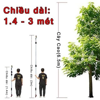 Kéo Cắt Tỉa Cành Hái Hoa Quả Trên 1.4m-3m Kéo cắt cành trên cao Cưa Cành Kéo hái quả trên cao không bị rơi quả dài