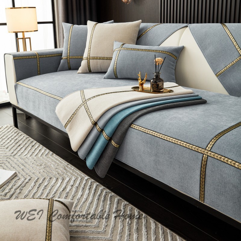 123 Đệm Sofa Cá Nhân Hình Chữ L Kết Hợp Đệm Sofa Đa Năng Đơn Giản Hiện Đại Chống Trơn Trượt Sofa Vỏ Đệm Vải
