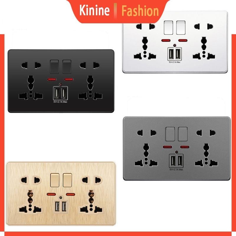 Kin Wall Power Outlet UK Standard Surge Protector với 2 cổng USB Cấp ...