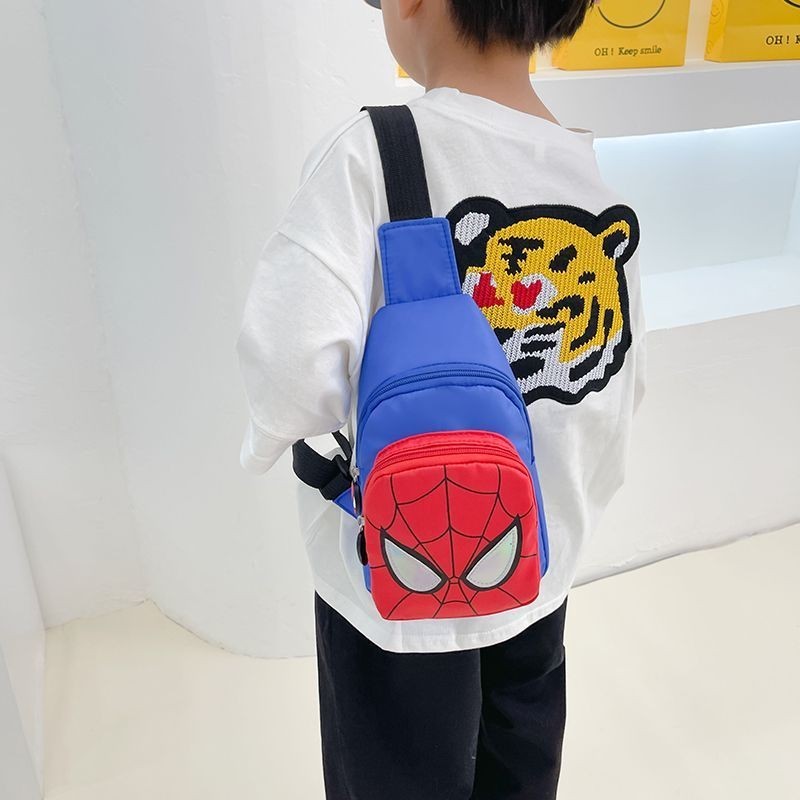 Túi Người Nhện Mới Trẻ Em Hoạt Hình Người Nhện Đeo Ngang Ngực Túi Bé Trai Bé Gái Túi Messenger