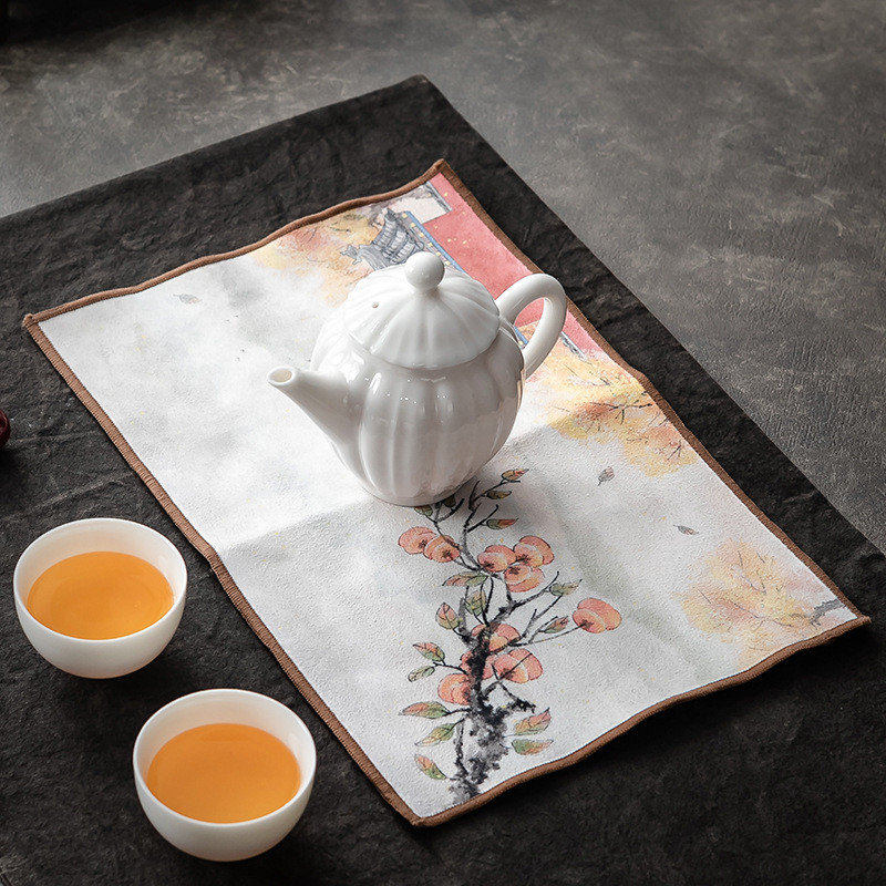 Khăn lau, trải bàn trà đạo với nhiều họa tiết đẹp mắt (29.5 * 19.8 cm)