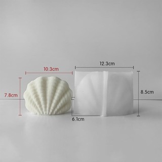 3d Vỏ Hình Nến Khuôn Silicon Hình Quạt Sọc Vỏ Thơm Nến Thạch Cao Làm Khuôn Nhựa Epoxy Khuôn Trang Trí Nhà
