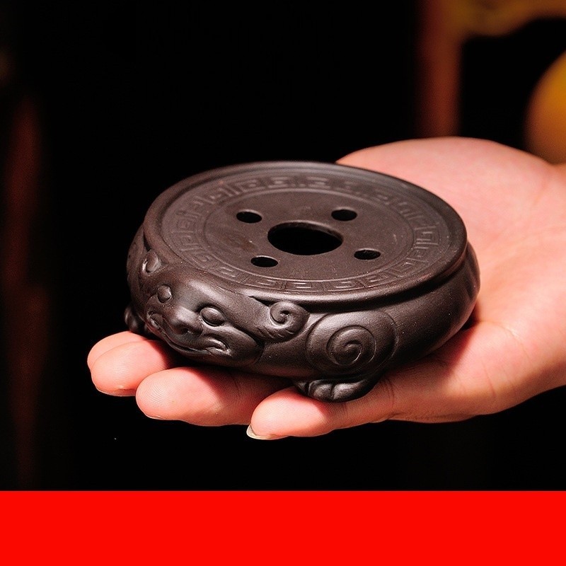 Đôn voi mini cõng ấm trà , chén, chậu bonsai (Dụng cụ kê nắp ấm, kê ấm tử sa hình Trâu, Thiềm Thừ)