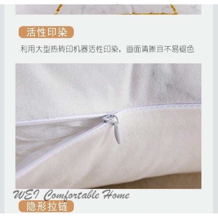 Vỏ Gối Xanh Sofa Phòng Khách Mẫu Trang Trí Phòng Gối Ghế Văn Phòng Thắt Lưng Gối (Không Lõi)