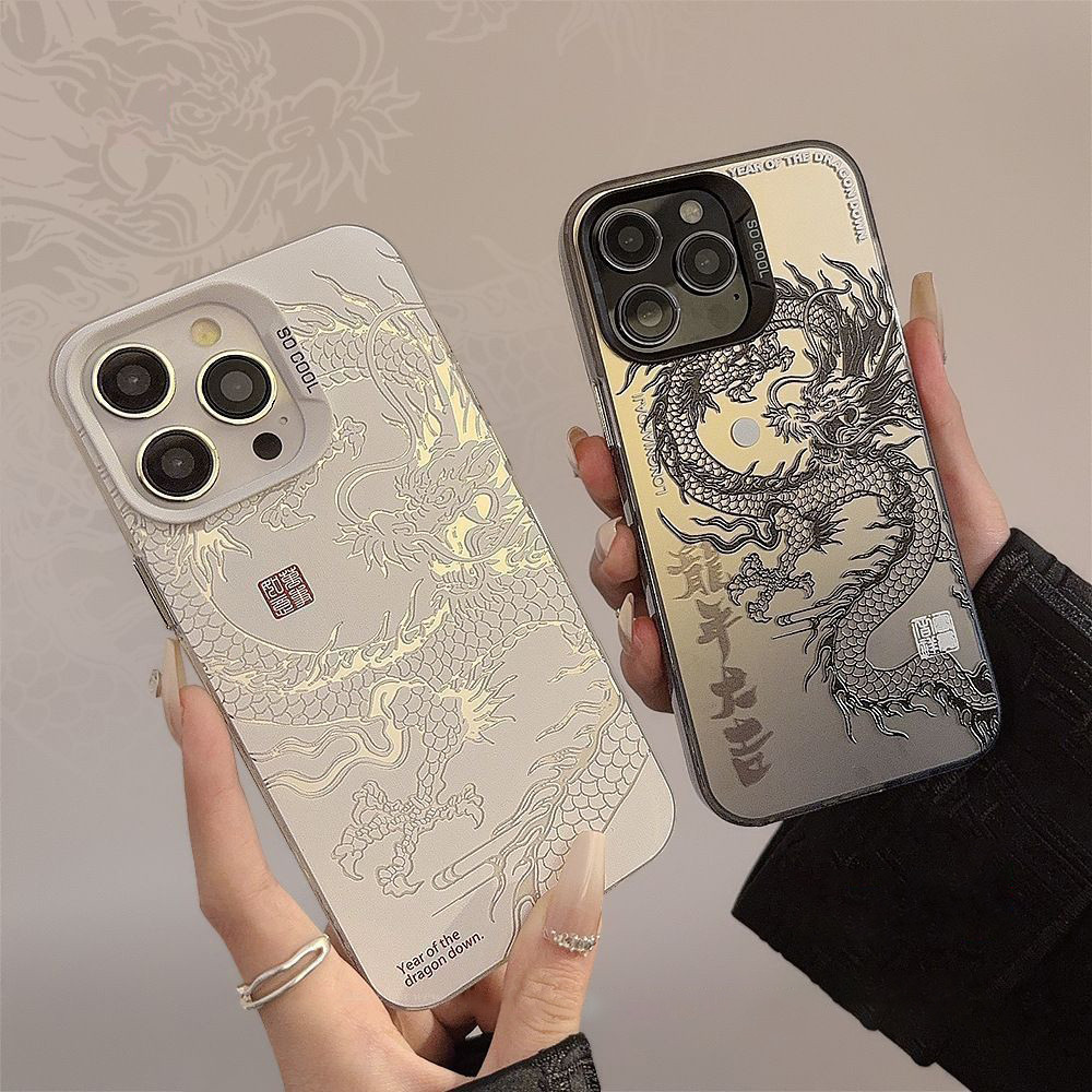 Vỏ Tương Thích Cho Infinix 40i 30i 30 Chơi NFC Hot 40 Pro Note 30 5G 40 Smart 8 7 5 6 Tecno Spark GO 2024 20C 20 10C 10 Camon 20 Luxury Dragon Totem Armor IMD Bìa Cứng