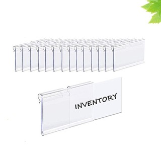 MEGOCE 50 CÁI Giá đỡ thẻ, Biển báo Giá đỡ nhãn nhựa, Móc đôi trong suốt đa chức năng Giá treo thẻ Hiển thị cửa hàng