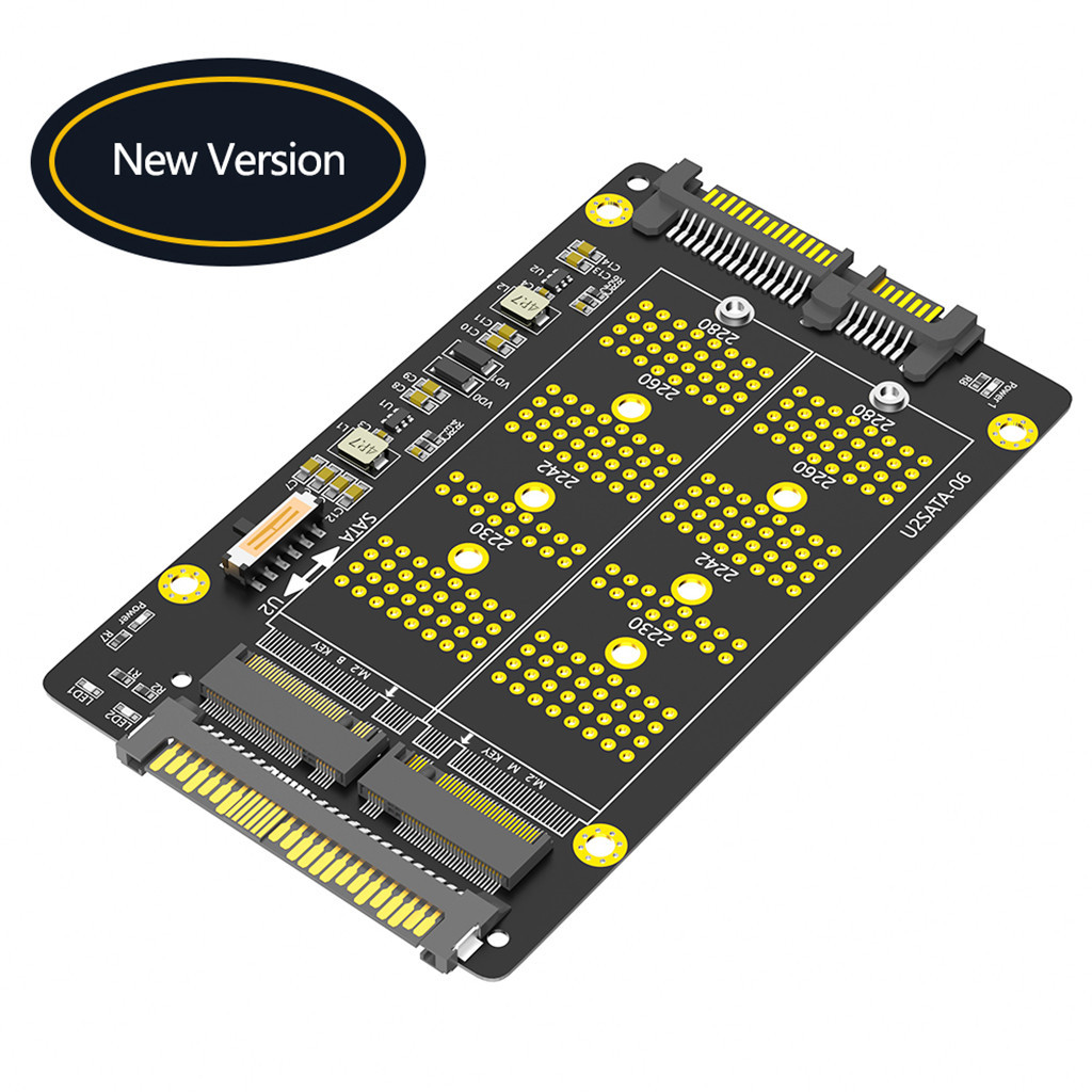 Jmt Phiên bản mới Combo M.2 (NGFF) NVME PCI-E SSD sang U.2 SFF-8639 & M.2 (NGFF) SATA SSD sang SATA Adapter