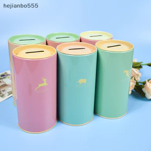Hejianbo555 Động Vật Màu Kẹo Heo Đất Kim Loại Heo Đất Dễ Thương Đồ Lặt Vặt Lon Bảo Quản Lon Quà Tặng Lon Trang Trí Nhà Hộp Tiền Cũng