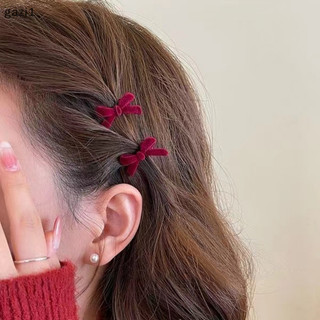 [gazi1] Thanh Lịch Tính Khí Nhung Ngọc Trai Nơ Nơ Kẹp Bên Dành Cho Nữ Bé Gái Mũ Vintage Giáng Sinh Phụ Kiện Tóc Boutique