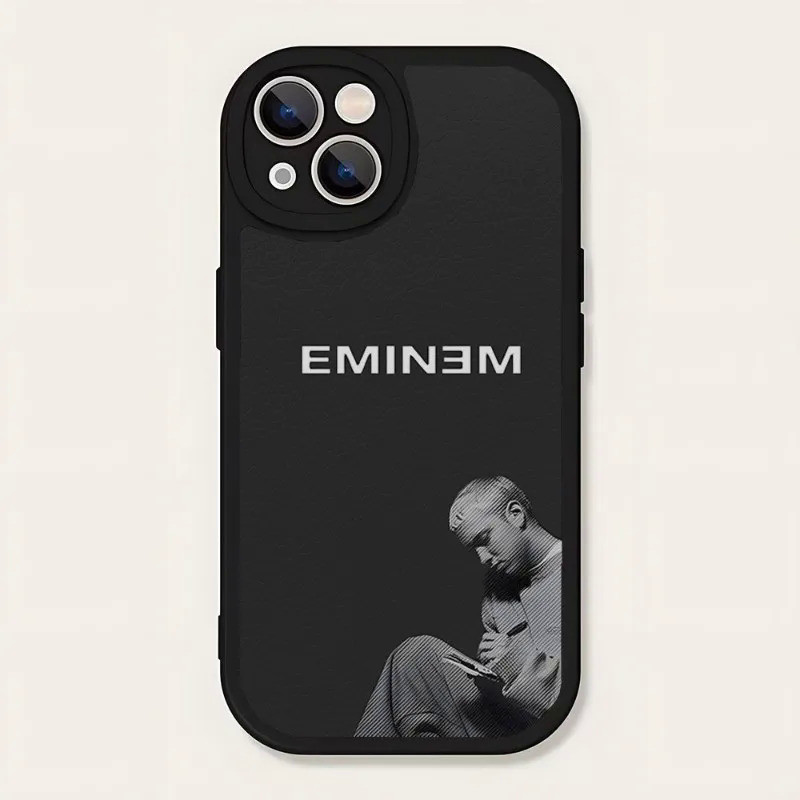 Tp-1 Hop Rapper Eminem Rap Ốp Lưng Điện Thoại Da Cừu Cho Iphone 12 Pro Max 14 11 12 Mini X Xr Xs 8 7 Puls Se Sang Trọng Di Động Cov