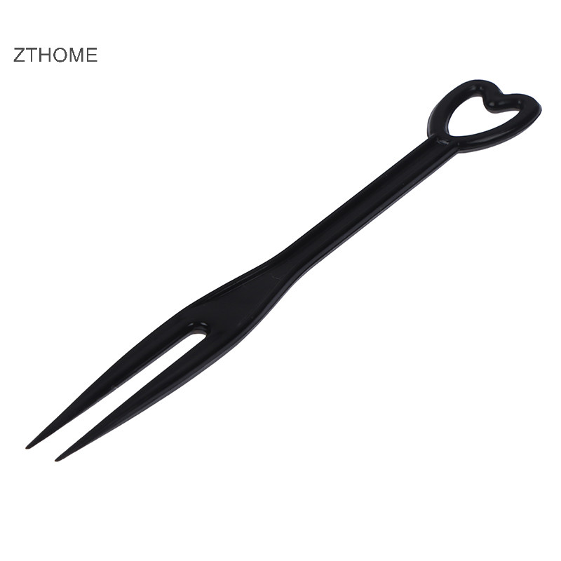 Zthome 100 Cái / túi Nĩa Trái Cây Trong Suốt Nĩa Nhựa Nhà Ăn Thực Phẩm Bánh Nĩa Trái Cây HOT