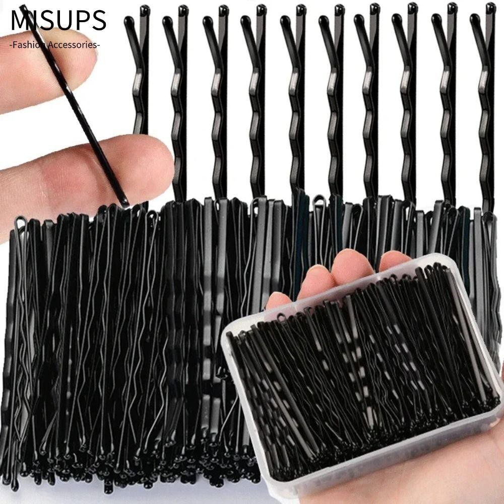 MISUPS 60 / 240 Kẹp Tóc Đen, Kẹp Tóc Nữ Sóng Vô Hình, Kẹp Tóc Dùng Một Lần Hình Chữ U