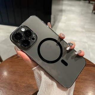 Ốp từ tính trong suốt siêu mỏng cho IPhone 15 14 Plus 13 12 Pro Max Vỏ chống sốc PC cứng