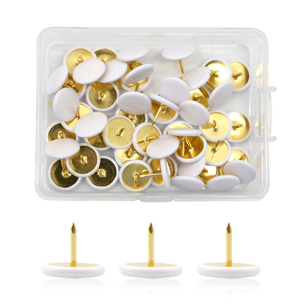 Thumbtack nhựa tròn trang trí pin thép vàng chấm cho bảng nút chai màu ...