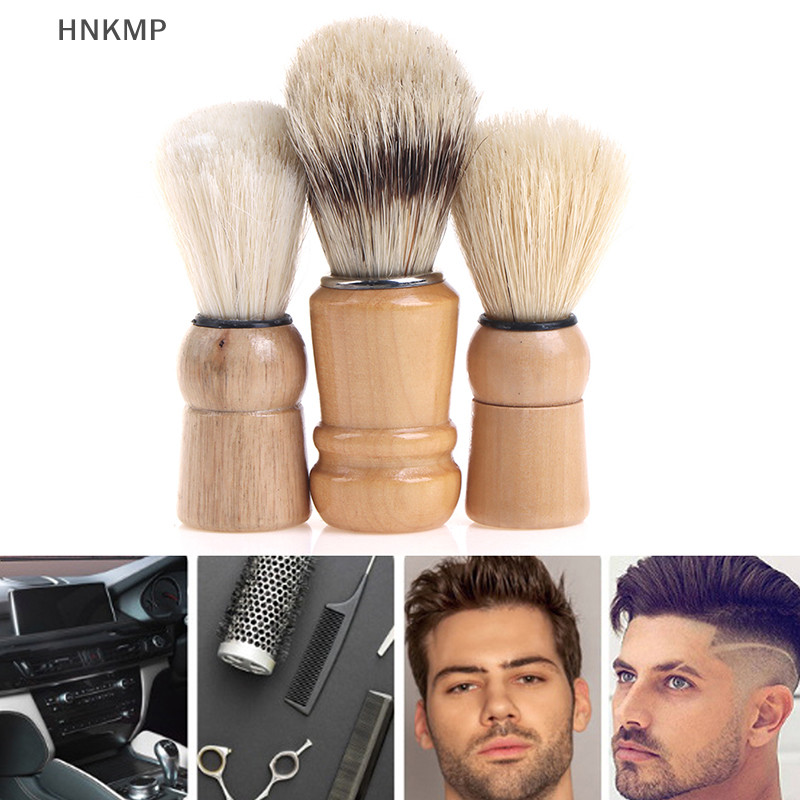 Hnkmp ~ Tay cầm bằng gỗ Dao cạo Badger Bàn chải cạo râu râu cho nam ...