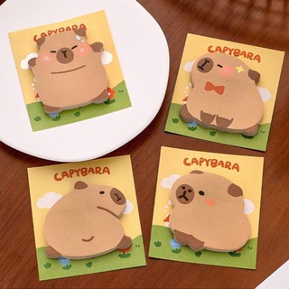 Highviewls Memo Pad, Văn phòng phẩm Phim hoạt hình Capybara Giấy dán, Quà tặng Đồ dùng học tập 30 tờ Danh sách việc cần làm tự dính